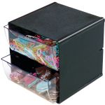 Deflecto Cube W 2 Drawers Black