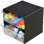 Deflecto Cube W 4 Drawers Black