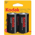 Kodak Hvyduty Zinc Batt D 2pk