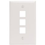 Leviton White Quickport 3-port