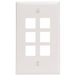Leviton White Quickport 6-port