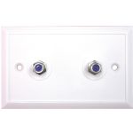 Eagle Aspen White Wall Plate W/2 Rg6s