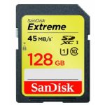 SanDisk Extreme 128GB UHS-1 SDXC Memory Card Up To 45MB/s- SDSDX