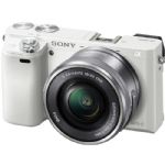 Sony Alpha a6000 Mirrorless Digital Camera with 16-50mm Lens (White)